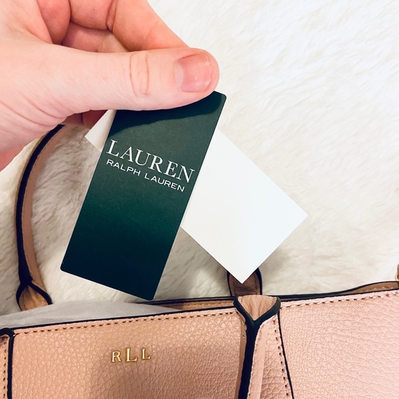 NWT Ralph Lauren Mellow Pink Satchel Handbag Tote - Picture 3 of 14